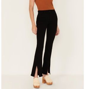 JUST BLACK DENIM WOMEN'S HIGH RISE SLIT FLARE JEANS